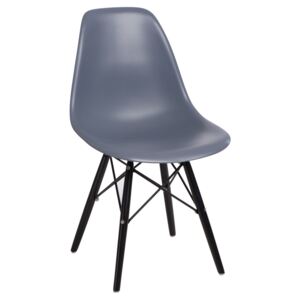 Design Židle P016V pp tmavě šedá/černá