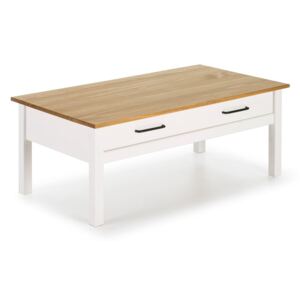 Bílý dřevěný konferenční stolek Marckeric Miranda