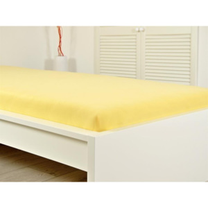 2x elastické bavlněné prostěradlo žlutá 180x200 (170g/m2)