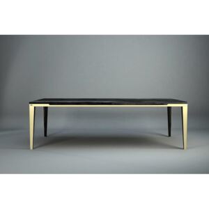 Stůl DYLE ESSENCE 001 240x100,nový tmavý dub - zlaté nohy