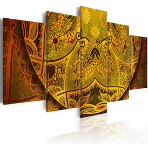 Murando DeLuxe Pětidílné obrazy - zlatá Mandala 160x80 cm