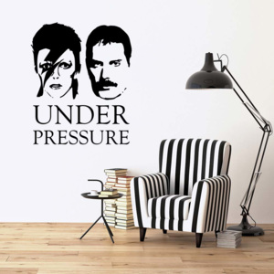 GLIX Queen & David Bowie - Under Pressure - samolepka na zeď Černá 60x50 cm