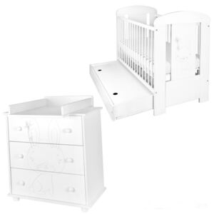 AKCE 2-dílná sada dětského nábytku New Baby Králíček bílá