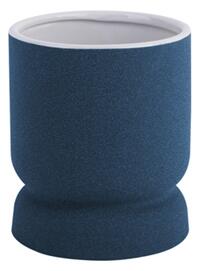 Keramická kulatá váza Cast rounded small 17 cm Present Time (Barva- tmavě modrá)