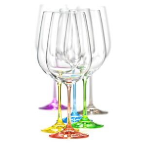 Sklenice na víno, VIOLA rainbow, Crystalex, 550 ml ( 6ks )