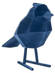 Soška ptáka bird 24 cm L Present Time (Barva- tmavě modrá)
