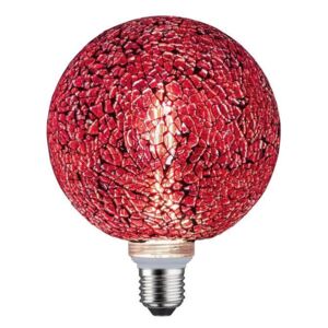 Paulmann LED žárovka s červenou mozaikou, 5W LED E27 stmívatelná, výška 17cm