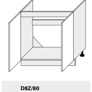 Dolní skříňka kuchyně Quantum D8Z 80 dřezová/grey Barva dvířek: mint