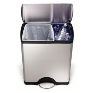 Simplehuman Odpadkový koš na tříděný odpad 30/16 l, obdélníkový, kartáčovaná nerez, FPP, CW1830