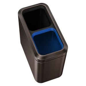 Simplehuman Odpadkový koš na tříděný odpad 20 l (10/10), otevřený, dark bronz, CW2037