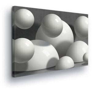 Obraz na plátně - Bílé Koule 80x80 cm