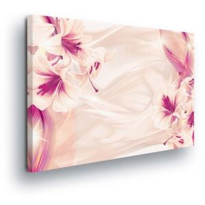 GLIX Obraz na plátně - Abstraktní Růžovo-bílé Květy 60x40 cm