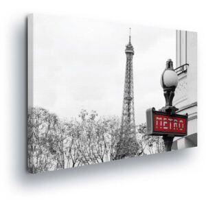 Obraz na plátně - Černobílá Eiffelova věž III 60x40 cm