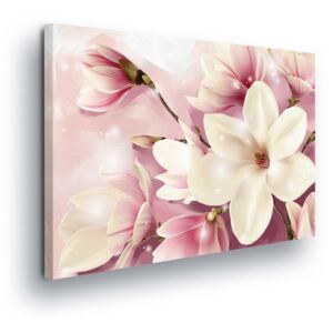 GLIX Obraz na plátně - Magické Růžové Květy II 60x40 cm