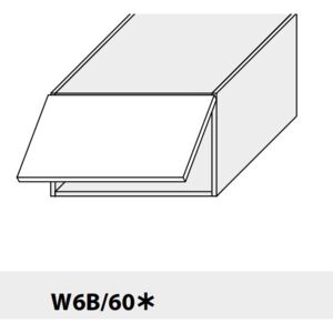 Horní skříňka PLATINIUM W6B/60 grey Barevné provedení: Dekory dvířek white