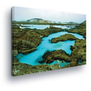 Obraz na plátně - Azurová Hladina v Přírodě 80x80 cm