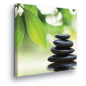 Obraz na plátně - Wellness Lávové Kameny 40x40 cm