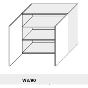 Horní skříňka kuchyně Quantum W3 90 bílá Barva dvířek: mint