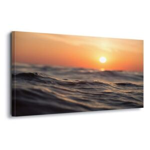 Obraz na plátně - Sunset Surf 100x75 cm