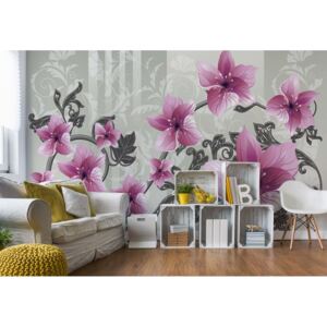 Fototapeta - Floral Pattern With Swirls III. Papírová tapeta - 368x254 cm