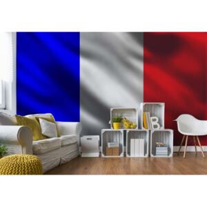 Fototapeta - French Flag France Papírová tapeta - 254x184 cm
