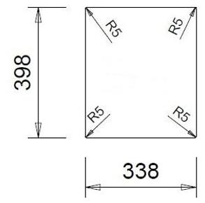 Sinks Cube 410 Granitový dřez bez odkapu, 41x50cm, metalblack, TLCU41050074