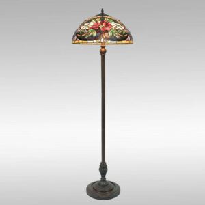 Pestrá stojací lampa ARIADNE v Tiffany stylu