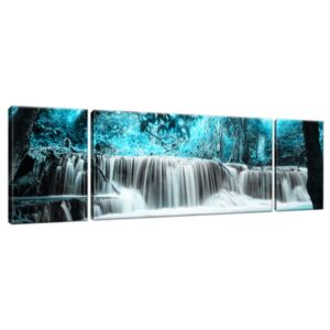 Obraz na plátně Vodopád v modré džungli 170x50cm 2551A_3G