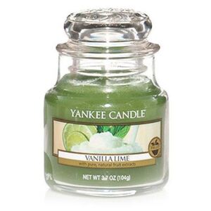 Yankee Candle - vonná svíčka Vanilla Lime 104g (Hebká a osvěžující vůně… krémová bohatost vanilky se sladkou cukrovou třtinou a kapkou limetkové šťávy.)