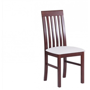 Jídelní židle dřevěná v odstínu ořech čalouněná OF078