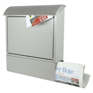 Poštovní schránka nerezová s novinovou přihrádkou