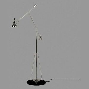 TECNOLUMEN Buquet stojatá lampa, postříbřená
