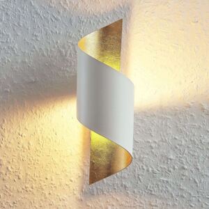 Kovové LED nástěnné světlo Desirio, bílo-zlaté