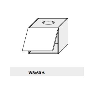 Horní skříňka PLATINIUM W8/60 grey Barevné provedení: Dekory dvířek white