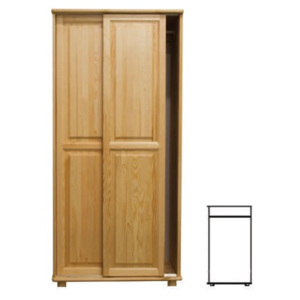Šatní skříň z masivu 2D nr6 s80 posuvné dveře dub