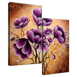 Obraz na plátně Rostoucí fialové květy 60x60cm 1506A_2A
