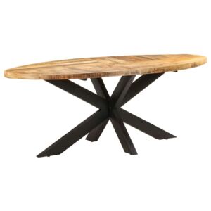 Jídelní stůl oválný 200 x 100 x 75 cm hrubé mangovníkové dřevo