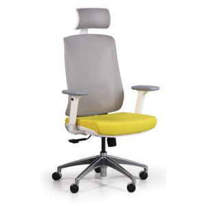Kancelářská židle se síťovaným opěrákem ENVY, žlutá