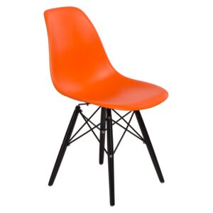Židle P016V pp oranžová/černá