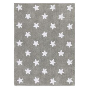 Lorena Canals koberce Ručně tkaný kusový koberec Stars Grey-White - 120x160 cm