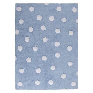 Lorena Canals koberce Ručně tkaný kusový koberec Polka Dots Blue-White - 120x160 cm