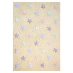 Lorena Canals koberce Ručně tkaný kusový koberec Tricolor Stars Vanilla - 120x160 cm