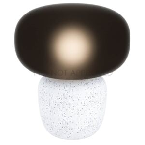 Designová stolní keramická lampa CAHUAMA, 1xE27, 40W, bíločerná, šedá