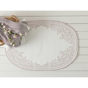 Oboustranný kulatý koberec 60x90 cm Saville Barva: Bílá/Růžová