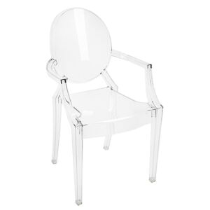 Culty Transparentní designová židle Ghost s područkami