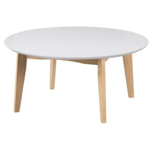 SCANDI Bílý dubový konferenční stolek Alvin 90 cm