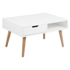 SCANDI Bílý konferenční stolek Marika 80 cm