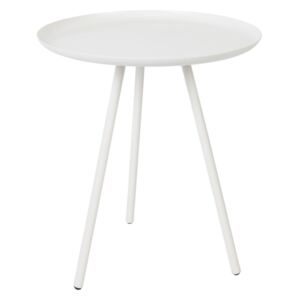 White Label Living Bílý kovový odkládací stolek WLL FROST 39 cm