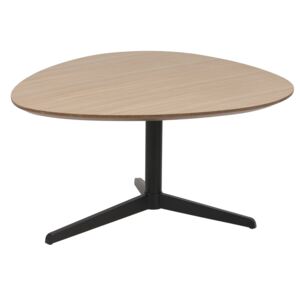 SCANDI Dubový konferenční stolek Lery s černou podnoží