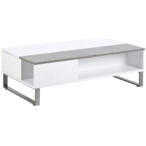SCANDI Konferenční stolek Stor II 110 cm, bílá/beton